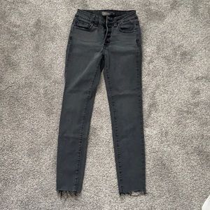 Black high wasted button up jeans